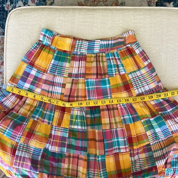 STAUD x Birkenstock NWT Sea Bright Patchwork Plaid cotton midi maxi skirt - Picture 12 of 17